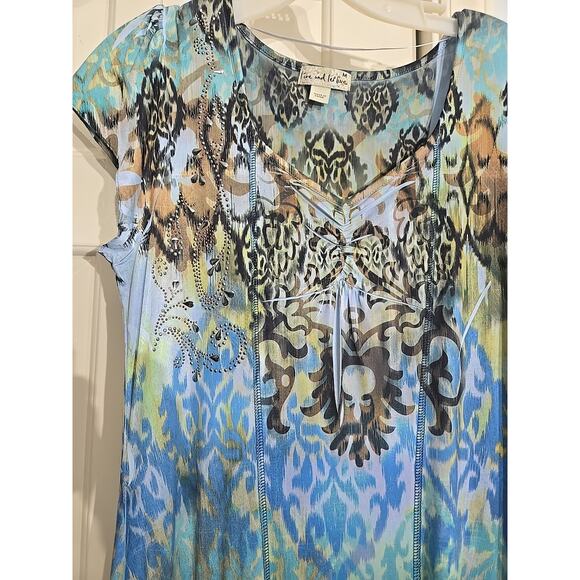 Live and Let Live Women's Embellished Dress Size M Boho Beach - Picture 2 of 7